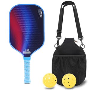Leatou T700 Carbon Fiber Pickleball Paddle – USA Pickleball Approved, PP Honeycomb Core, Lightweight Professional Racket for Power & Control, ComfortGrip Handle for All Skill Levels